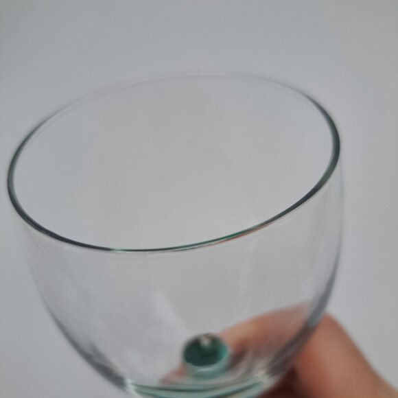 Luminarc Green Stem Glass Goblet Elegant Clear Glassware France - Picture 5 of 9